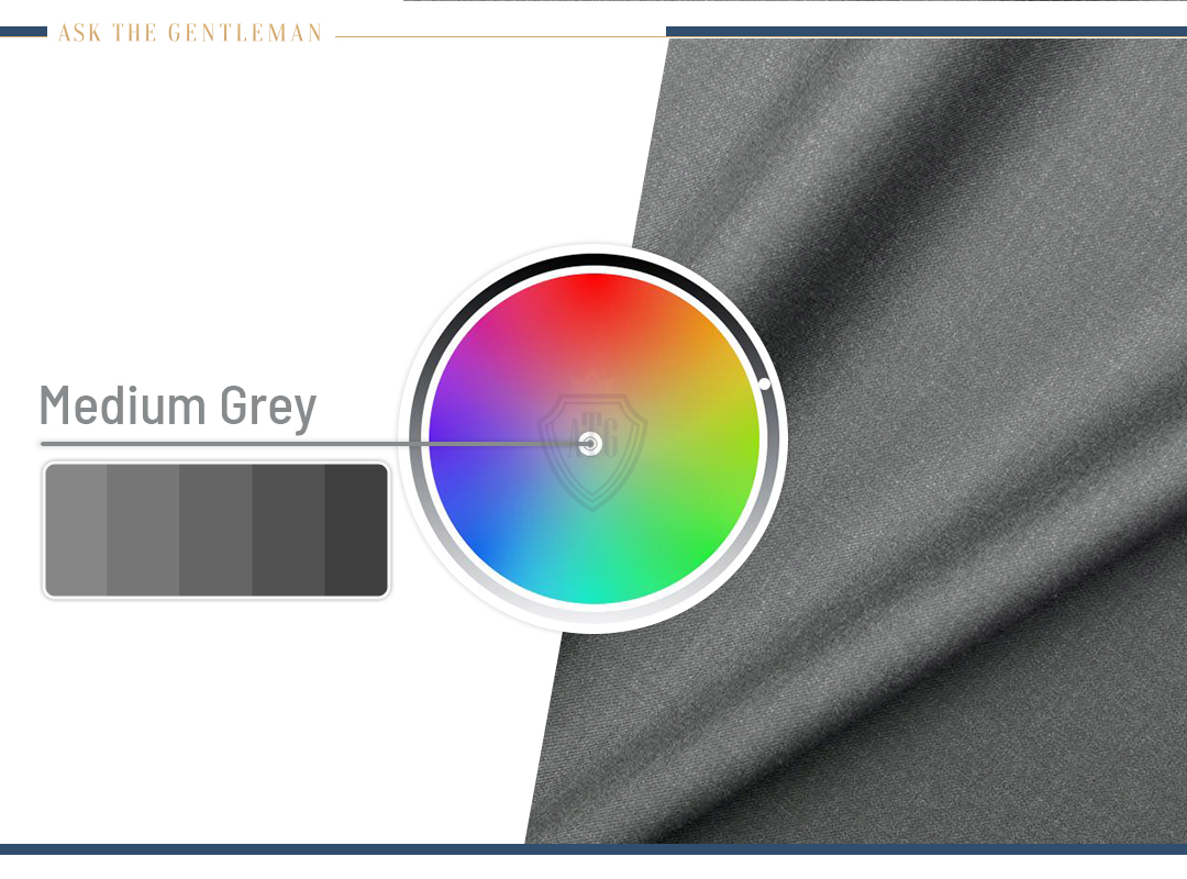 What is a medium grey suit?
