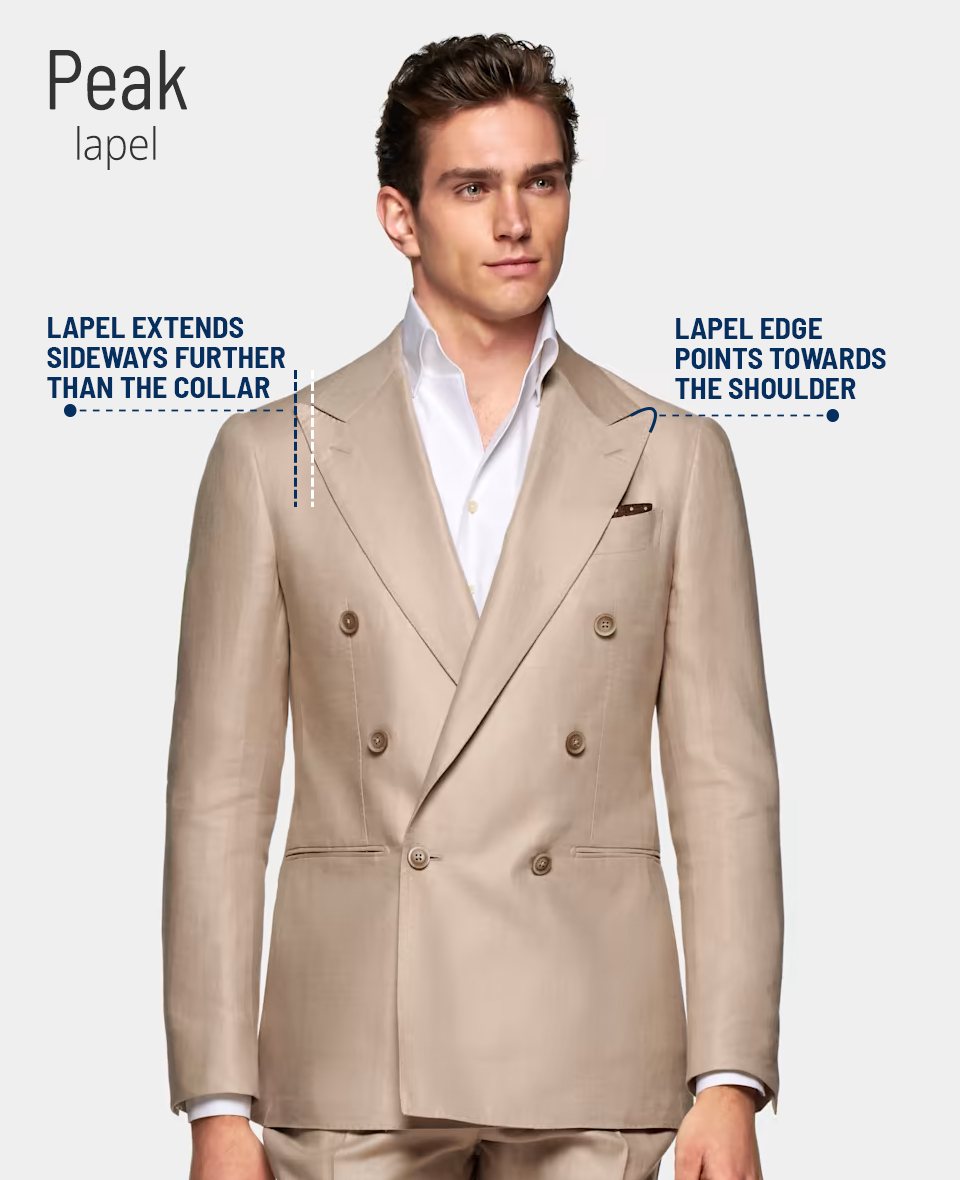 What is a peak lapel suit jacket?