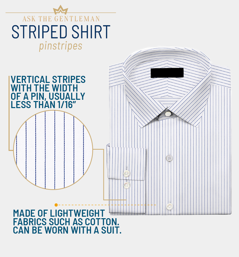 Pinstripe dress shirt pattern