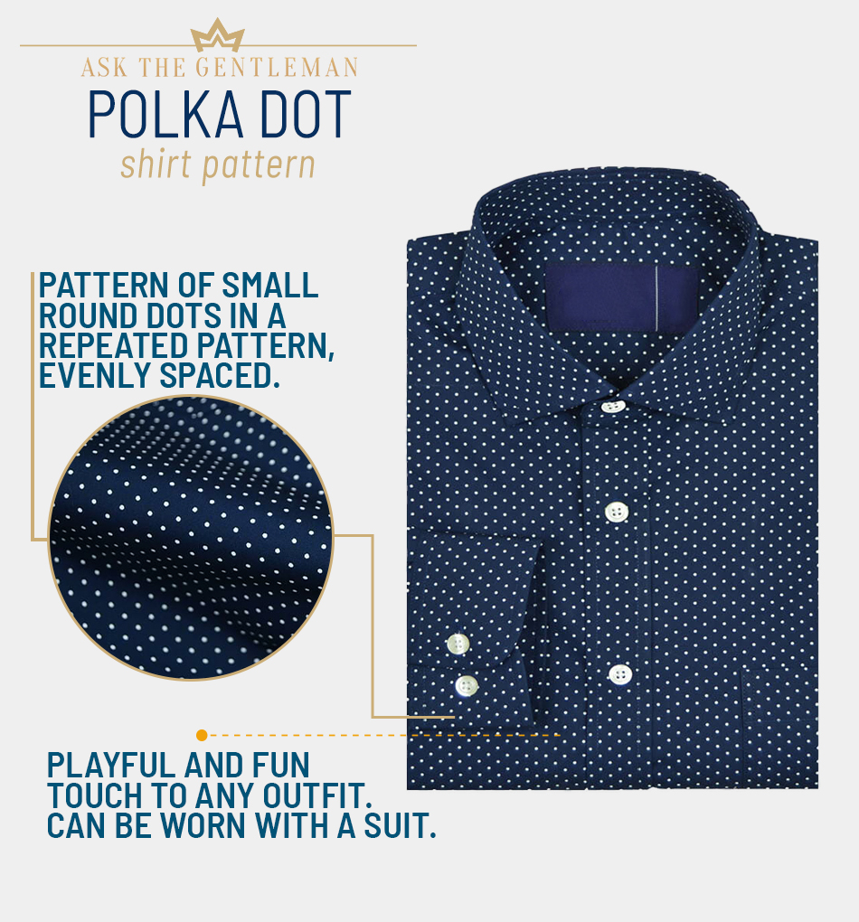 Polka dot dress shirt pattern