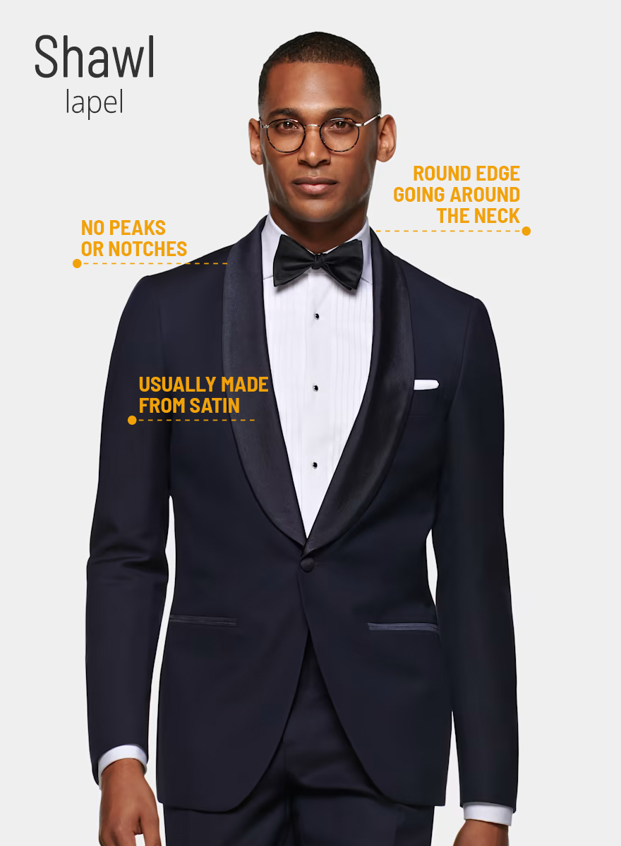 What is a shawl lapel suit jacket?