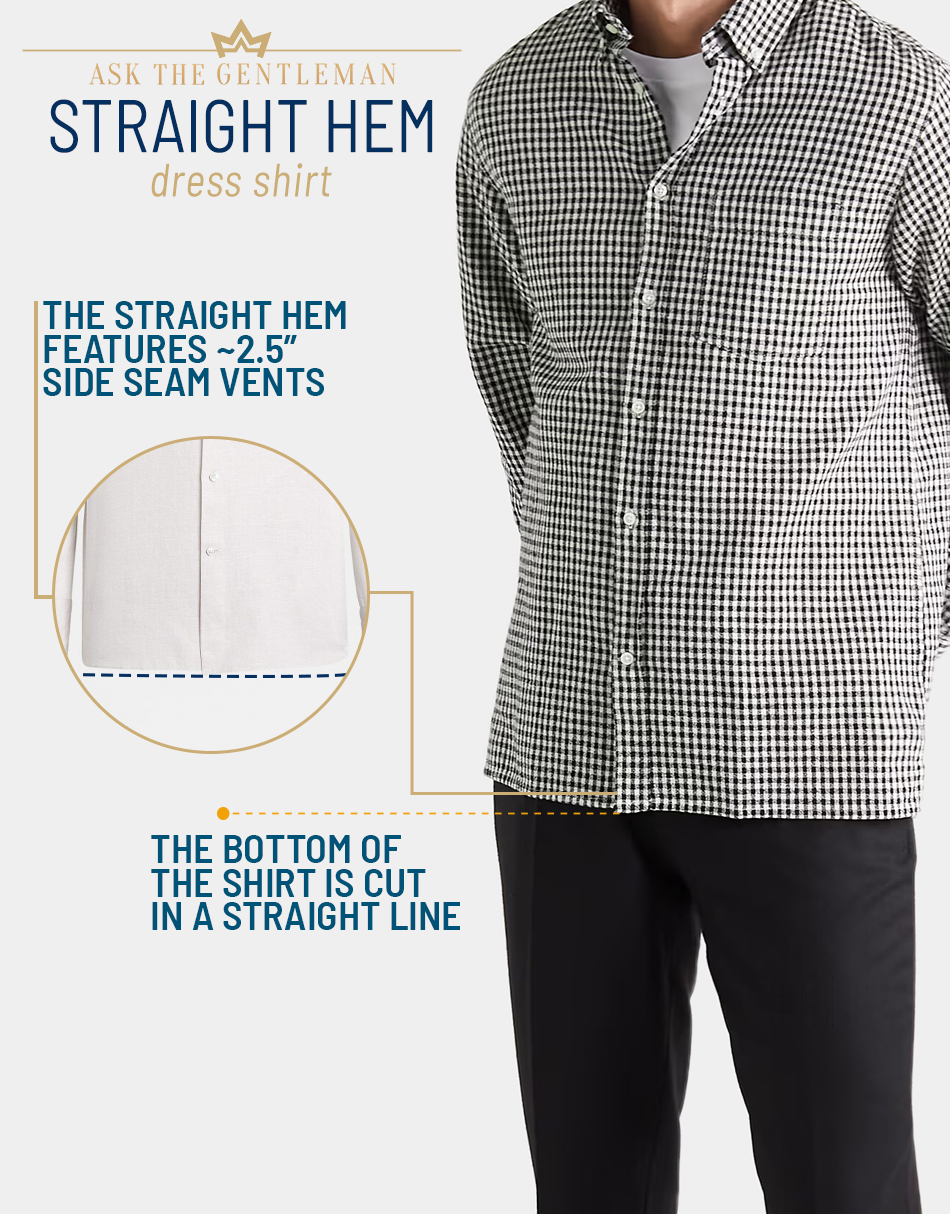 What is a straight hem dress shirt