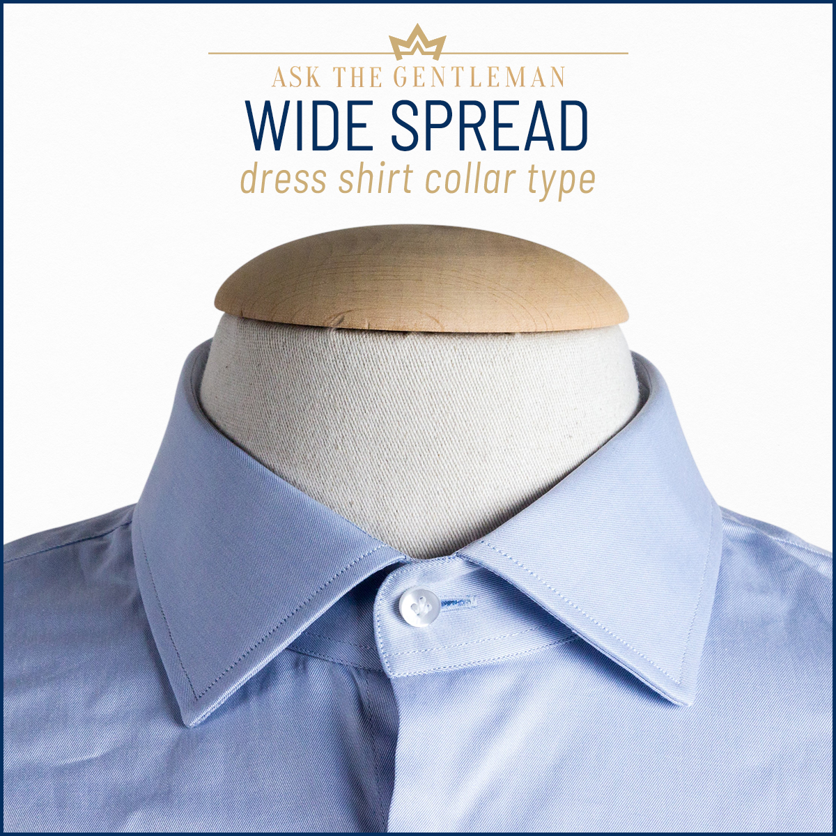 Wide-spread dress shirt collar type