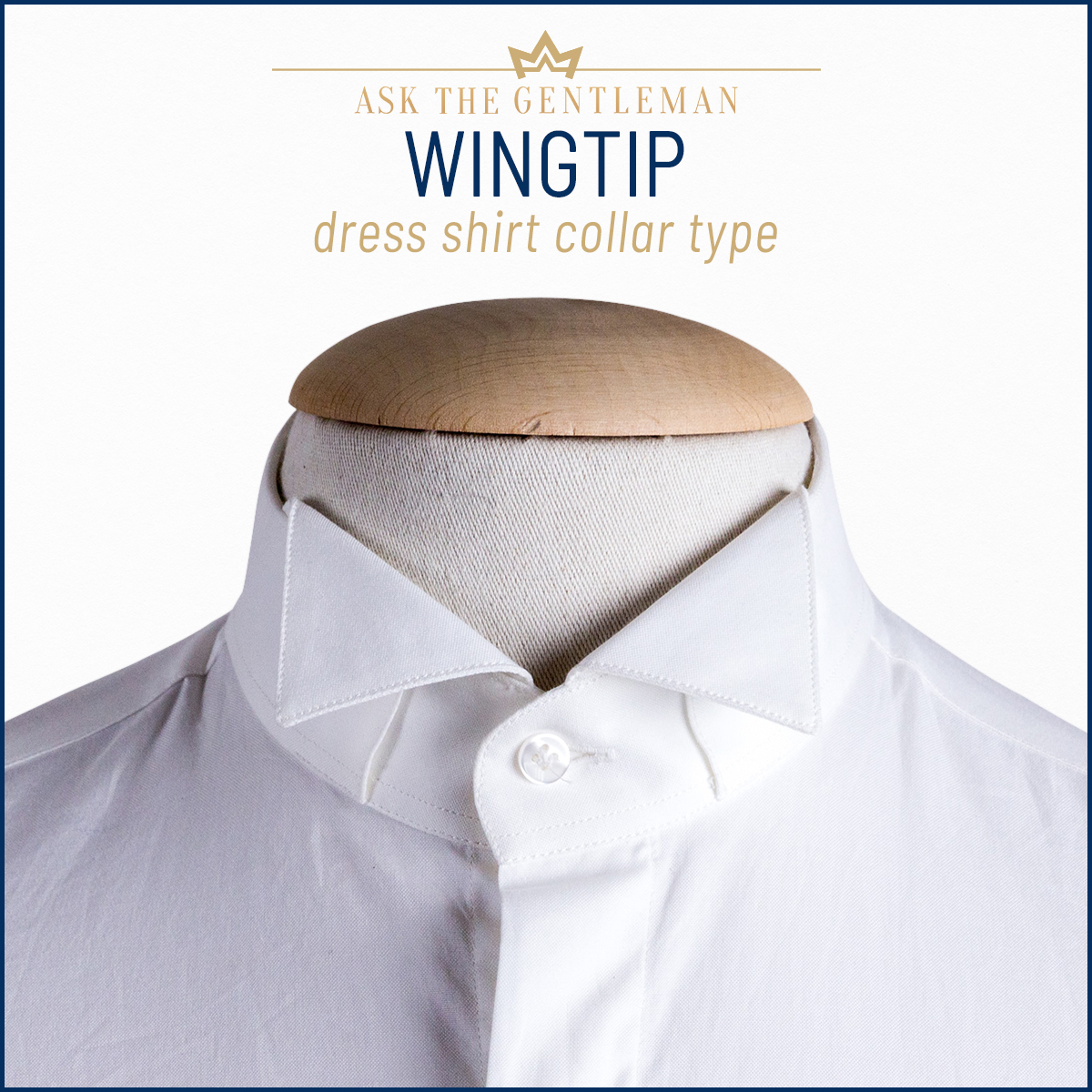 Wingtip dress shirt collar type